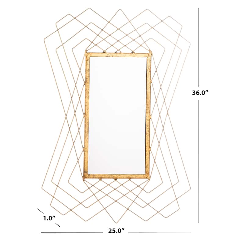 SAFAVIEH Sable Gold 25 x 36-inch Rectangle Decorative Mirror - 25" x 1" x 36" - 25Wx1Dx36H