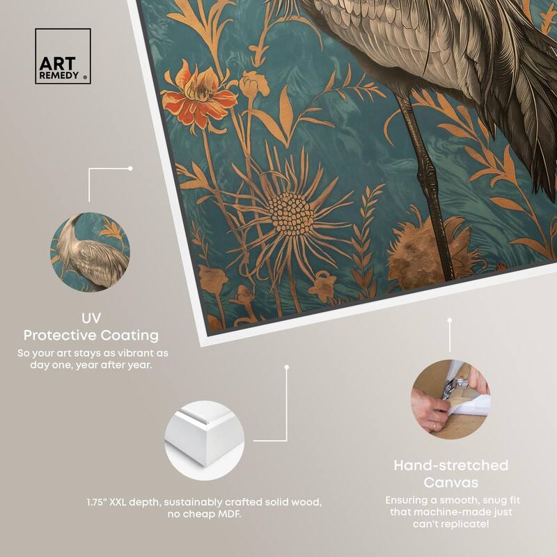 Graceful Grus Gaze Canvas by Art Remedy