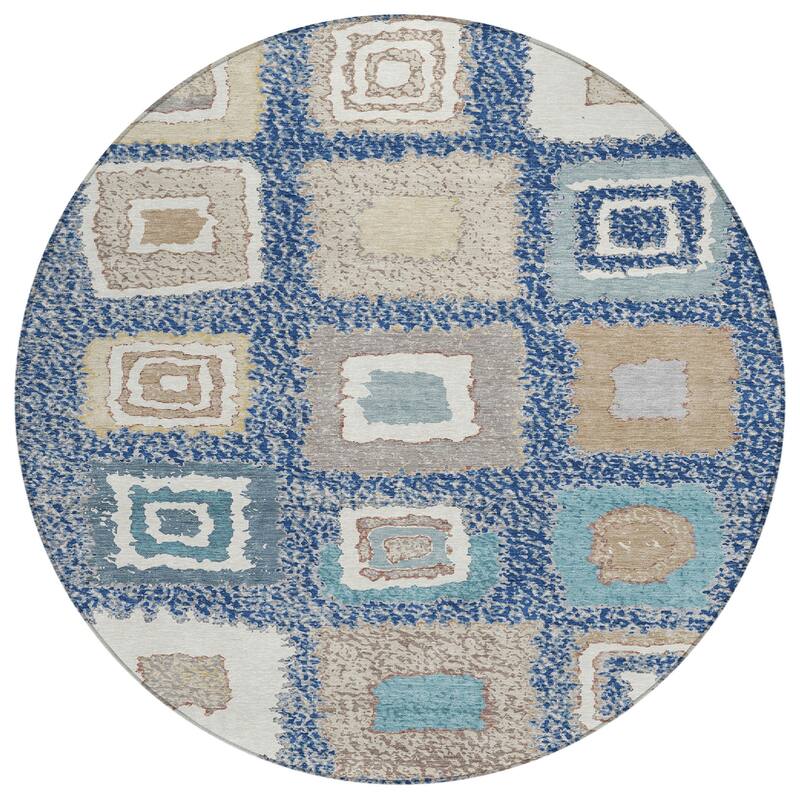 HomeRoots Geometric Transitional Rectangle Outdoor Rug