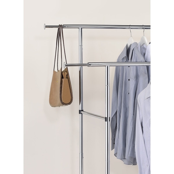 Dual bar on sale adjustable garment rack