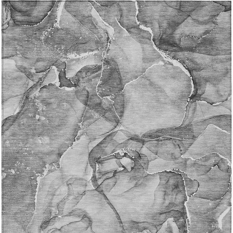 Lalu Artistic Abstract Weather Resistant Blended Style Outdoor Rug