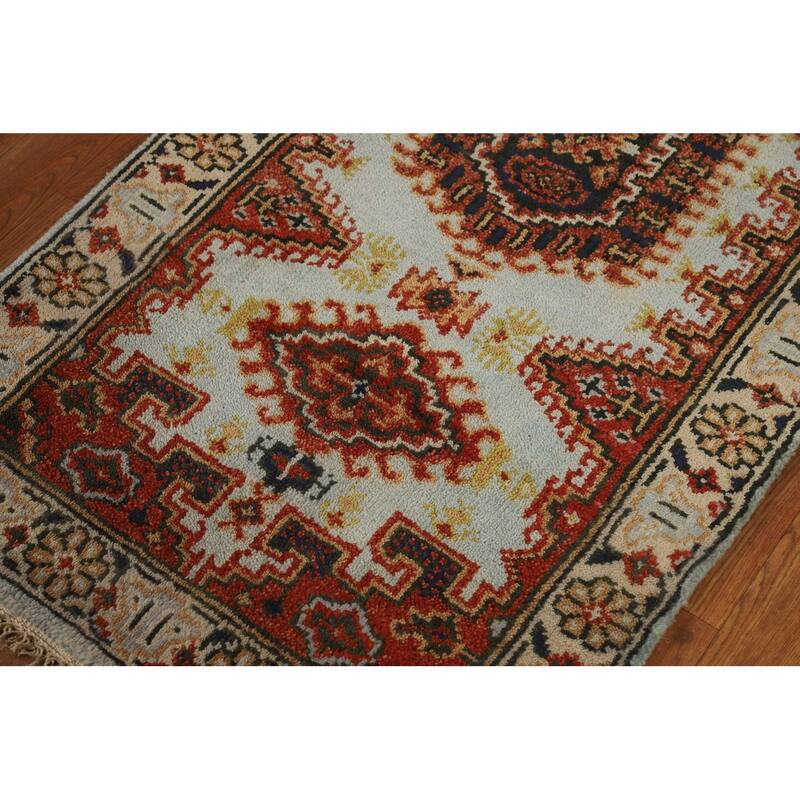 Viss Indian Runner Rug Hand-Knotted Traditional Wool Carpet - 2'6"x 7'11"