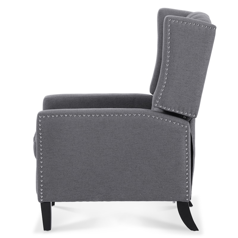 Fabric Wingback Recliner Chair with 3-Position Manual Recline, 220lb Capacity