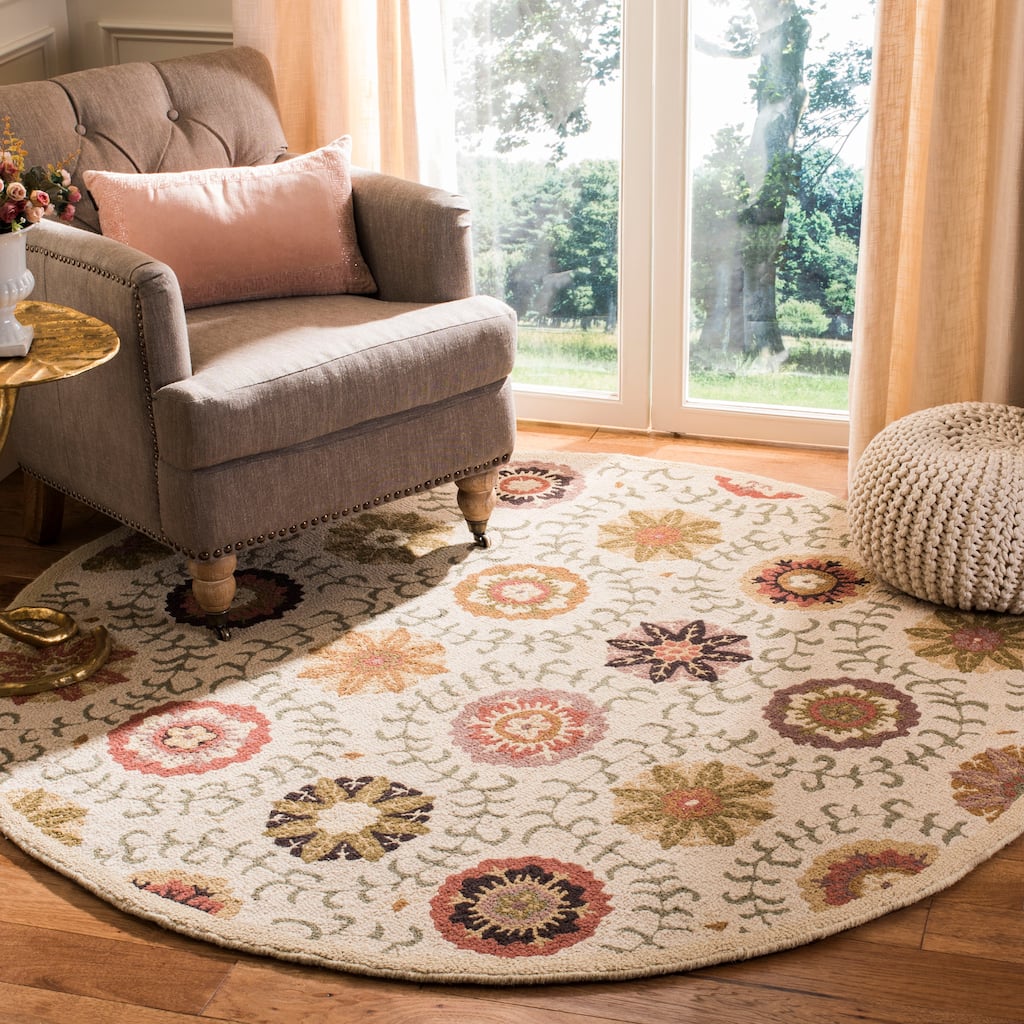 SAFAVIEH Handmade Blossom Euna Modern Floral Wool Rug