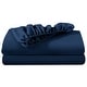preview thumbnail 33 of 54, Bare Home 2-Pack Microfiber Fitted Bottom Sheets Deep Pocket Full - Dark Blue