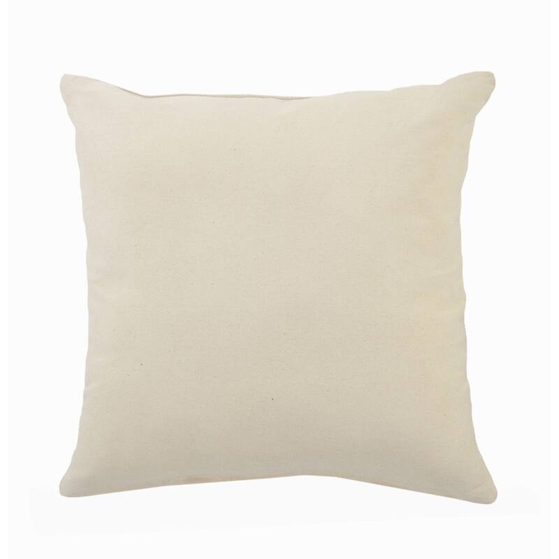 20" Black and Cream White Chevron Square Throw Pillow