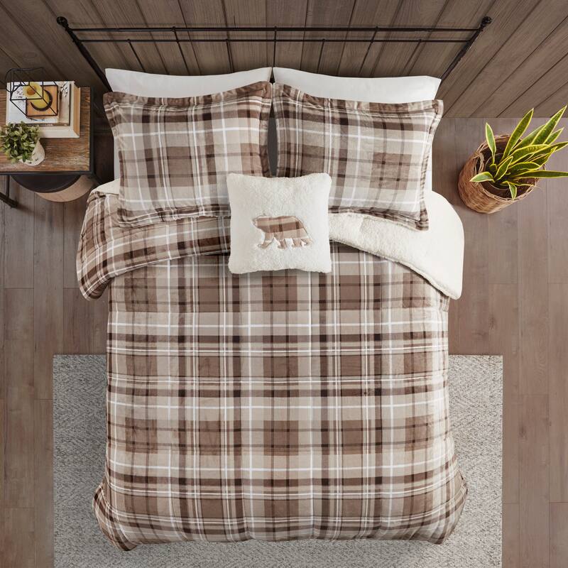 Woolrich Alton Plush to Sherpa Down Alternative Comforter Set