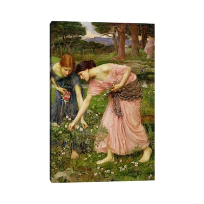 iCanvas "Gather Ye Rosebuds While Ye May', 1909 " by John William Waterhouse Canvas Print