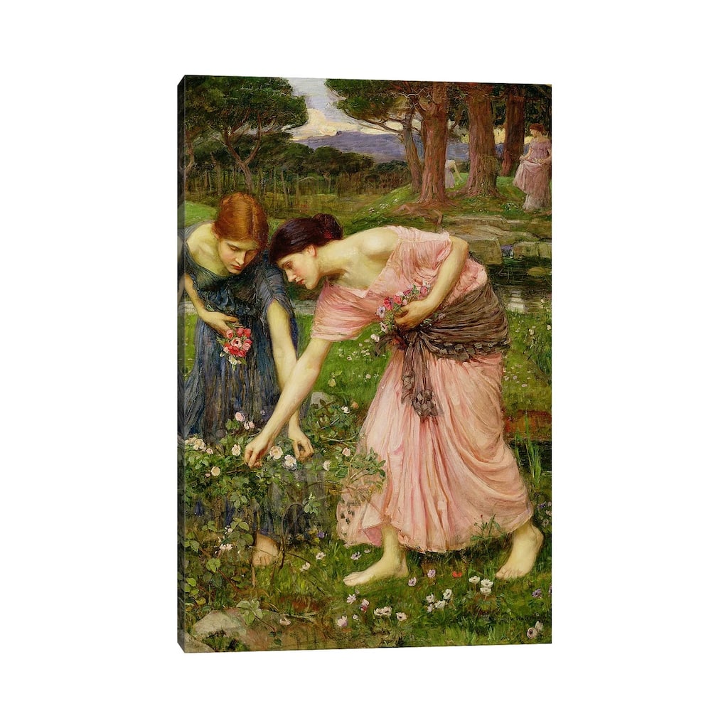 iCanvas "Gather Ye Rosebuds While Ye May', 1909 " by John William Waterhouse Canvas Print