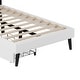 preview thumbnail 9 of 14, Twin Size Upholstered Princess Bed with Crown Headboard and 2 Drawers, Platform Bed in White+Pink