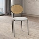 preview thumbnail 33 of 95, LeisureMod Euston Set of 2 Modern Dining Chair with Wicker Back & Upholstered Velvet Seat for Home Office Living Room & Kitchen