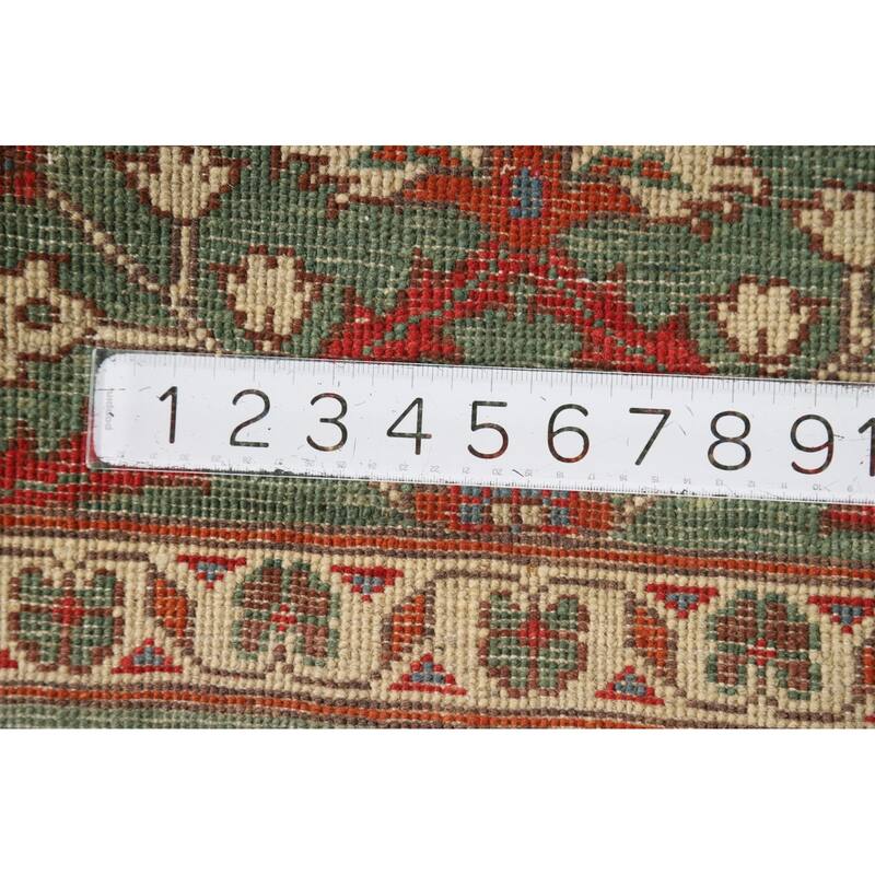 Green Floral Kazak Accent Rug Handmade Wool Carpet - 2'0" x 3'0"