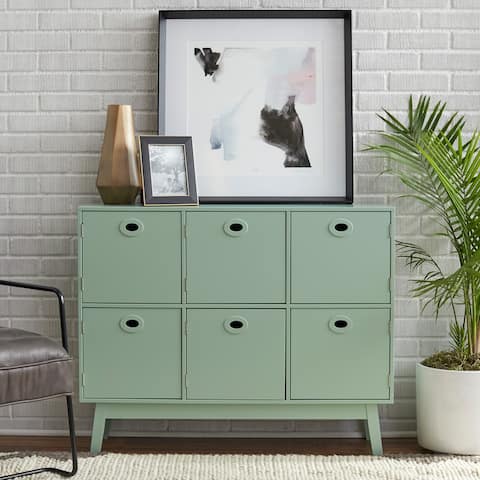 Simple Living Jamie Mid-century Modern 6-door Storage Cabinet