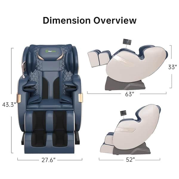 dimension image slide 1 of 3, Ukuowu Favor-03 Plus ADV heated Full Body Massage Chair with LCD Screen,Dual-core S Track,APP Control, Zero Gravity Shiatsu