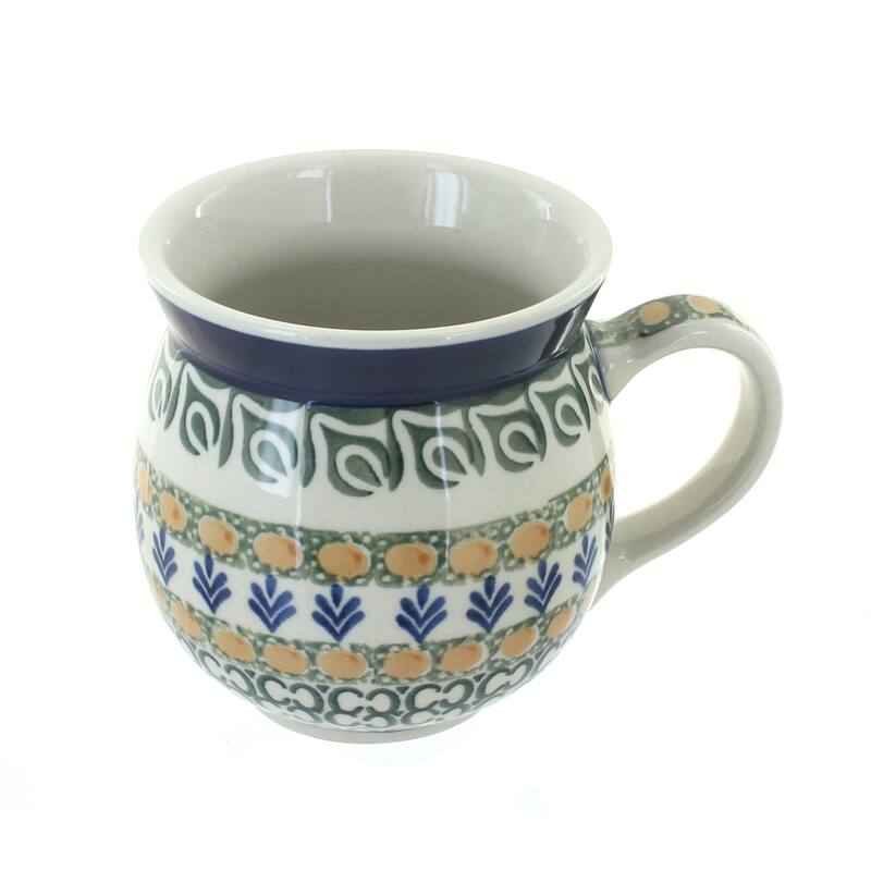 Blue Rose Polish Pottery Ceramika Artystyczna Bubble Mug - Herb Garden