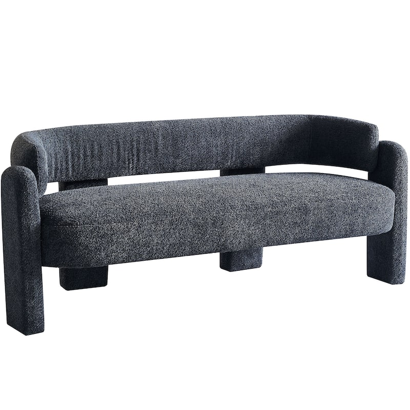 Stylish Boucle Sofa with High-Density Foam & Easy Assembly - 700 lbs Capacity