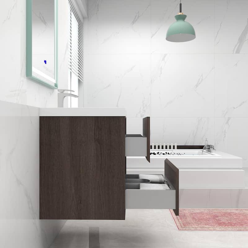 Selina 24" Wall Mounted Vanity with Single Sink - 24