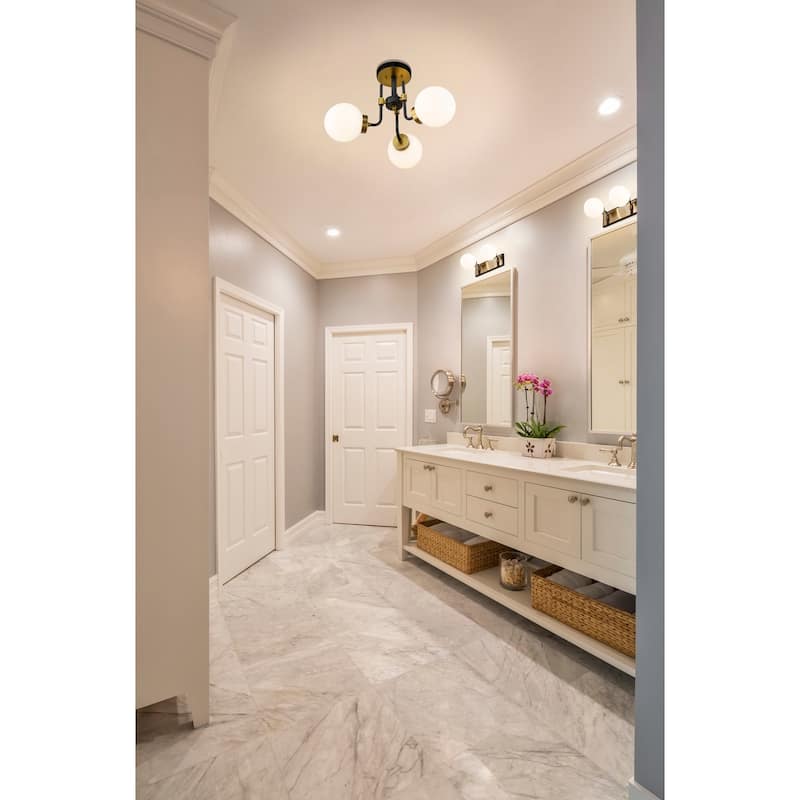 James Allan Oscar 3 Light 22" Wide Semi-Flush Ceiling Fixture