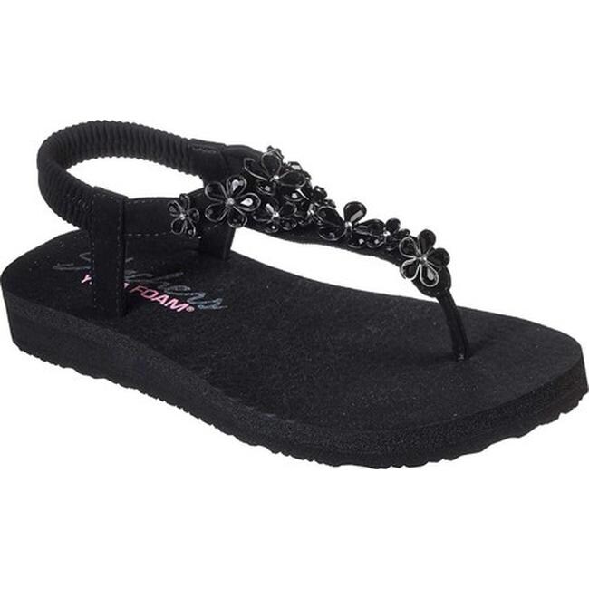 skechers women's meditation glass daisy sandal