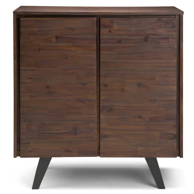 WYNDENHALL Mitchell SOLID WOOD and Metal 39 inch Wide Modern Industrial Medium Storage Cabinet - 39"w x 17"d x 42" h