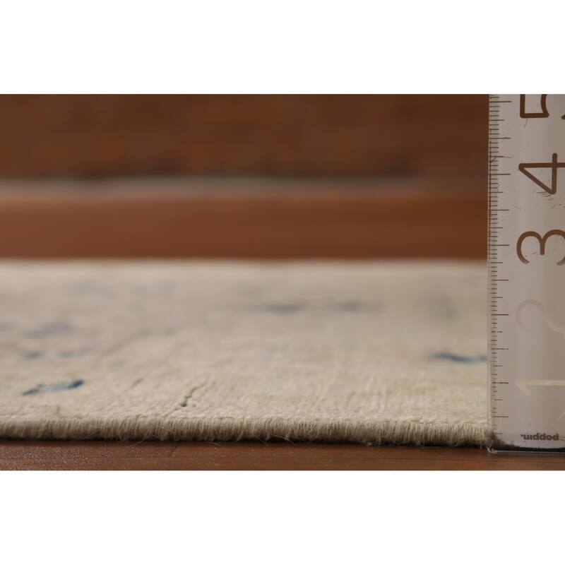 Hand Knotted Oriental 100% Wool Carpet Traditional Floral Beige & Ivories Art Deco Runner Rug - 11' 10'' X 3' 0''