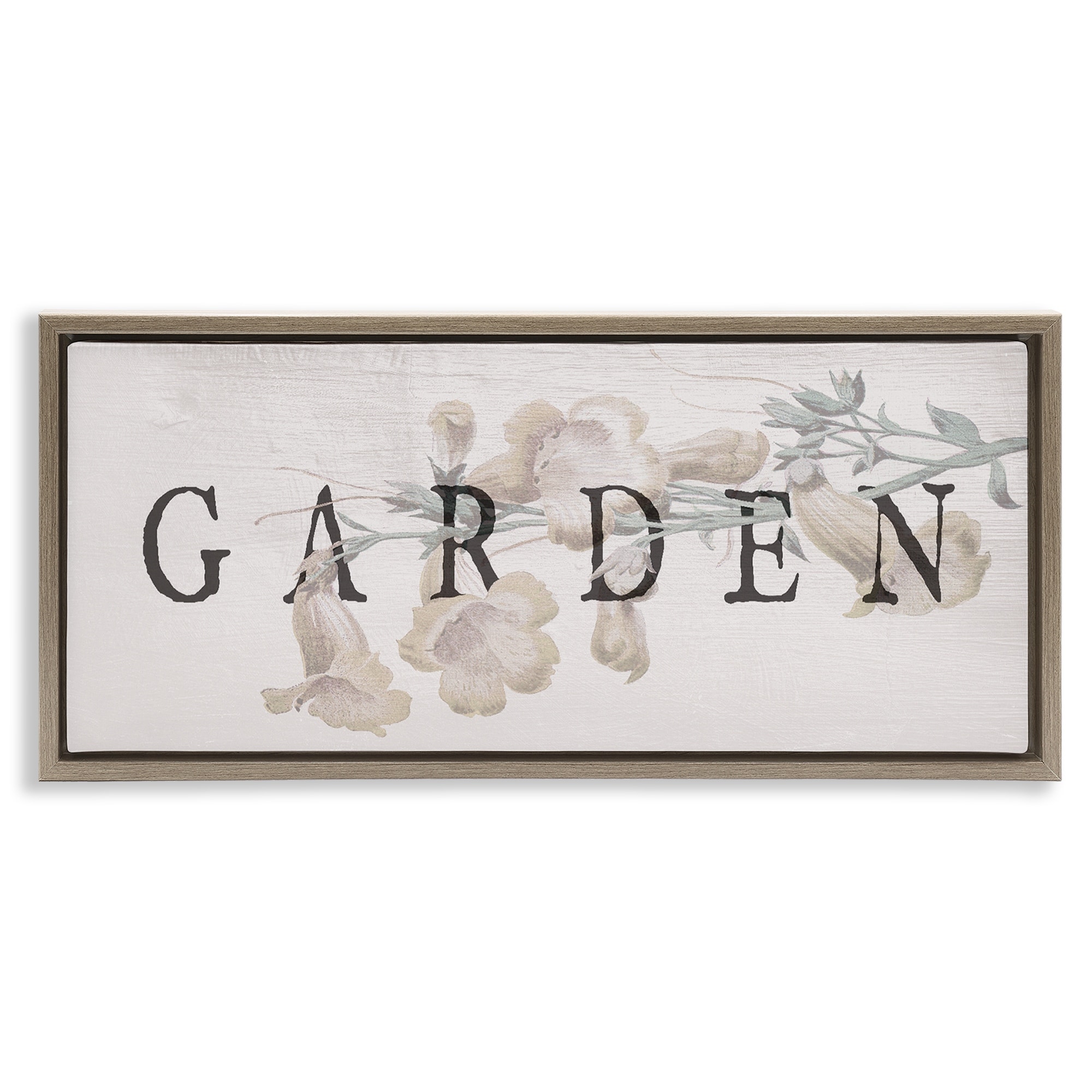 Stupell Rustic Garden & Flower Framed Floater Canvas Wall Art Design By Lil' Rue