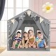 preview thumbnail 14 of 18, Gymax 3-4 Kids Large Play Tent House w/ 2 Opening Doors Star Lights &