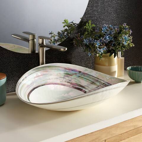 Sorrento Handmade Murano Glass Bathroom Sink - 20x17x5.25