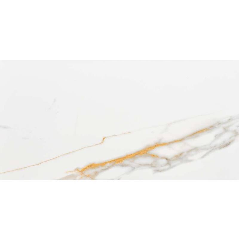 Chronos 13x26 White/ Gold Matte Porcelain Tile - Floor, Wall - Large Format