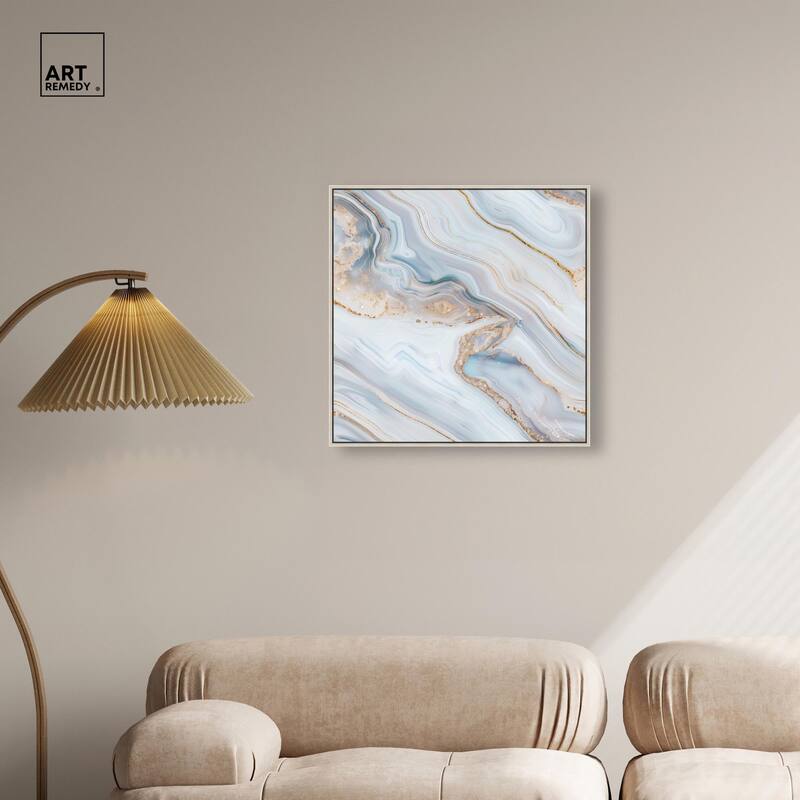 Icy Glitter Stone I Canvas by Art Remedy