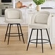 preview thumbnail 6 of 61, Swivel Bar Stools Set Of 2/3/4, Metal Bar Stools, Modern Upholstered Bar Stools For Kitchen Island - 20.3"W X 20.3"D X 39"H Linen - Set of 2