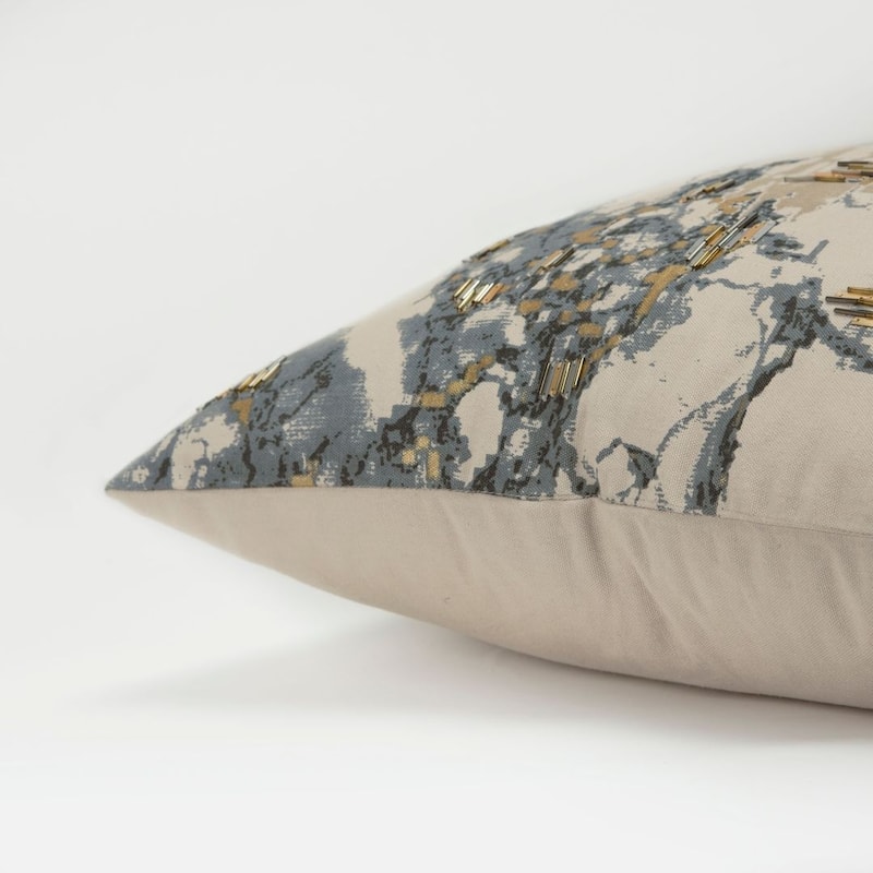 Grey Abstract Decorative Pillow