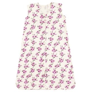 Touched by Nature Baby Girl Organic Cotton Sleeveless Wearable Sleeping Bag, Sack, Blanket, Cherry Blossom