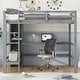 preview thumbnail 5 of 8, Full Size Loft Bed with Multifunction Shelves and Under-bed Desk