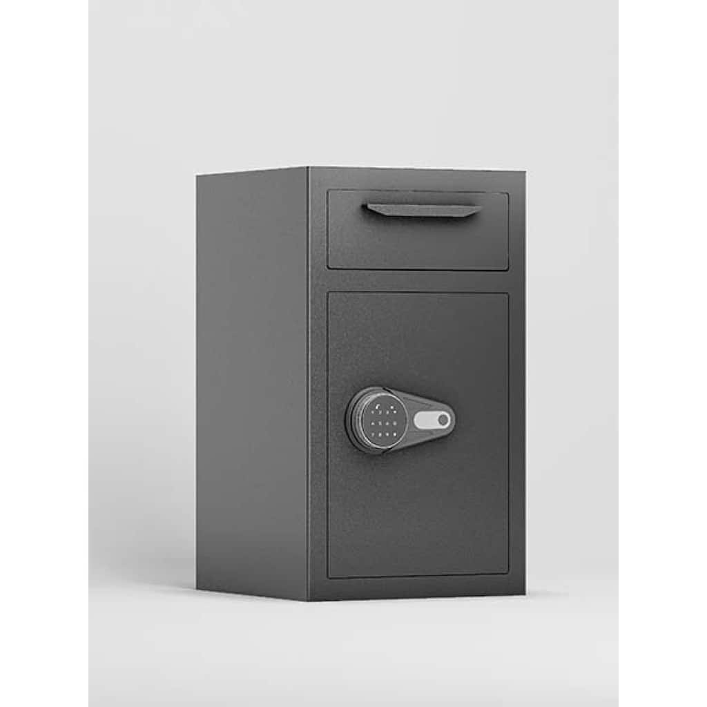 Roomfitters Electronic Depository Drop Safe with Anti-Fishing Slot, Steel Cash Box, Black