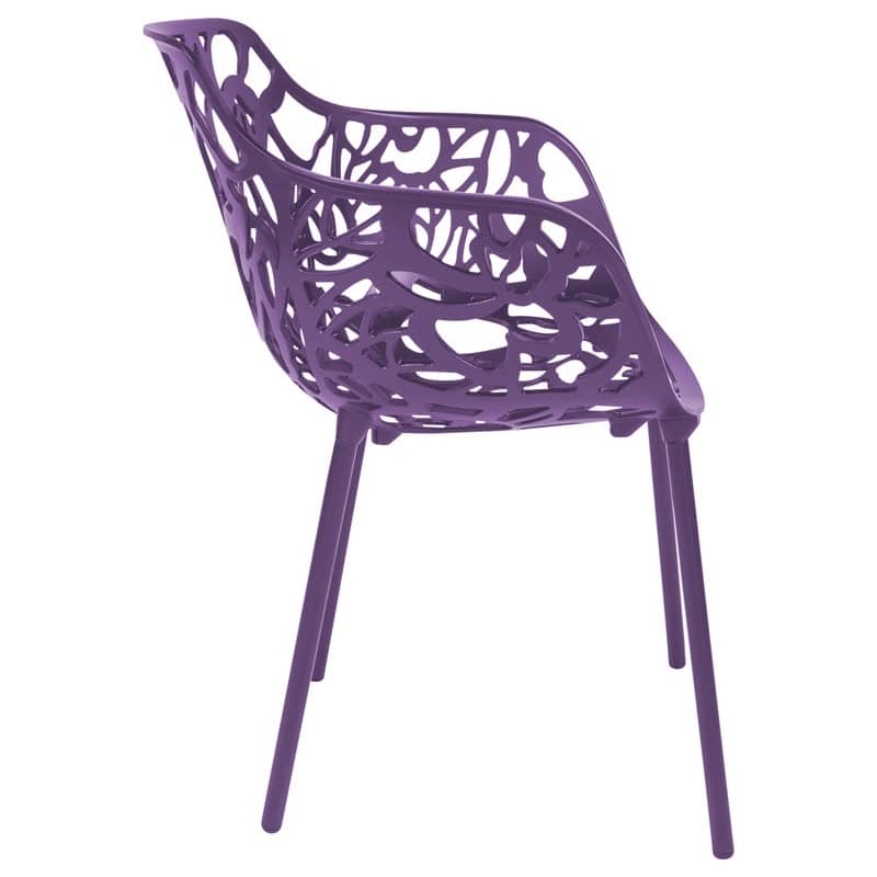 Devon Outdoor Aluminum Dining Chair with Floral Cutout, Stackable, Weather-Resistant, UV-Protected, Indoor/Patio Seating