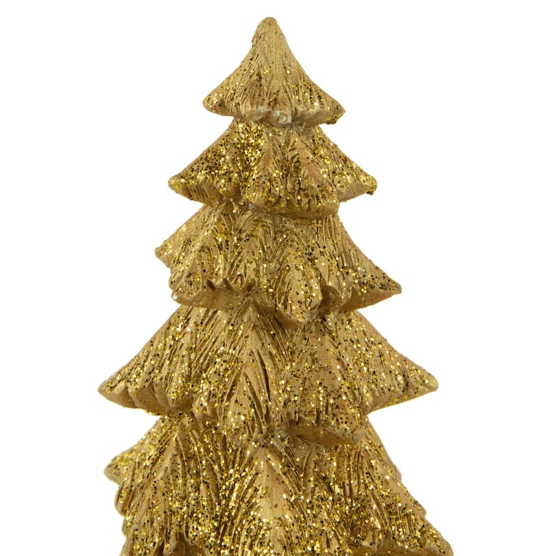 6" Gold Glittered Christmas Tree Decoration