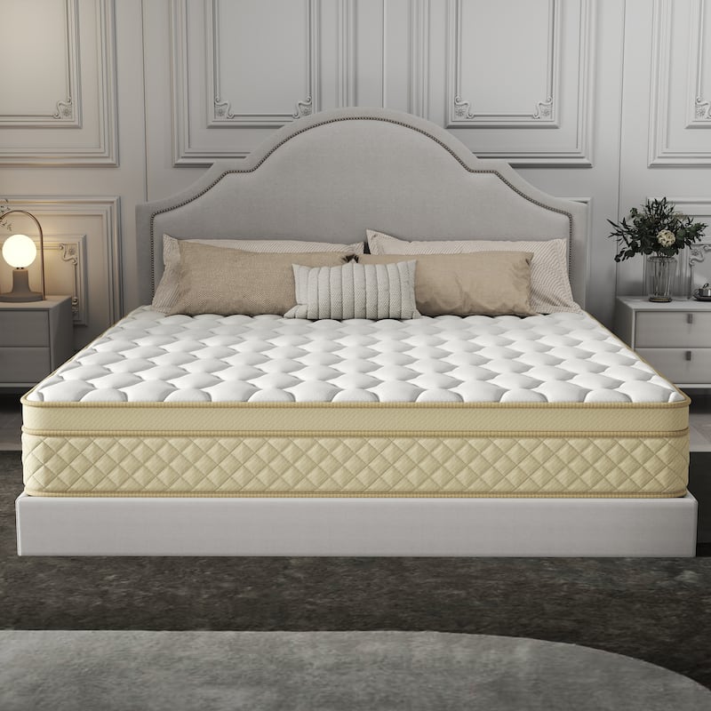 12" Euro Top Medium Memory Foam Hybrid Mattress in a Box