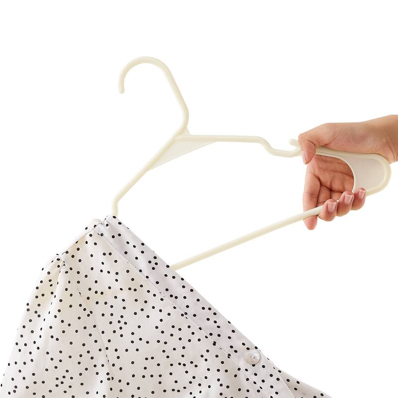 VECELO Plastic Adult Hangers Holds Up To 10 Lbs(25/50 Packs Option), Clothes Hangers