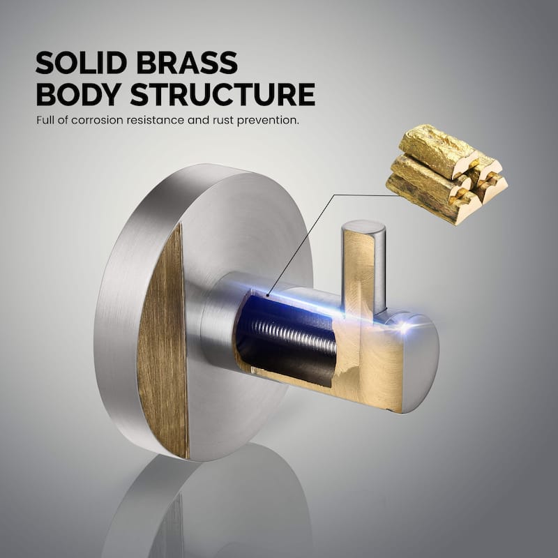 Circular 4-Piece Bathroom Hardware Set