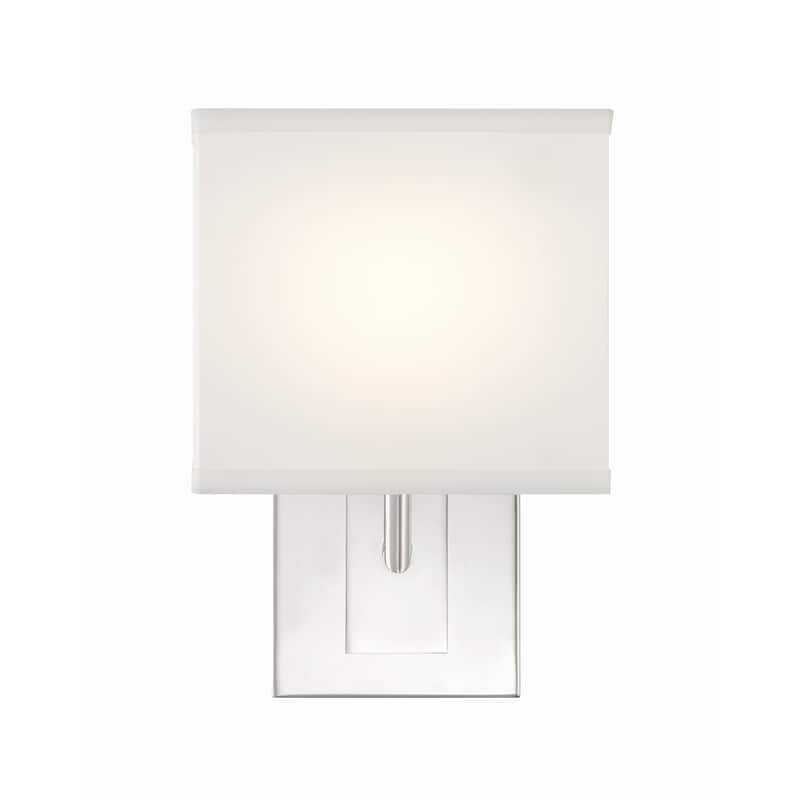 Brent 1 Light Polished Nickel Sconce - 7"W x 10"H x 4"D