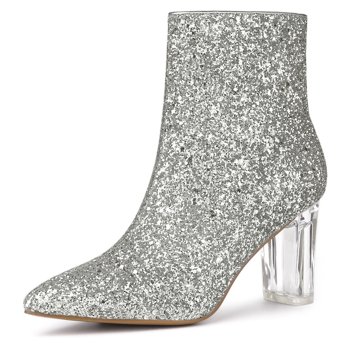 glitter ankle booties
