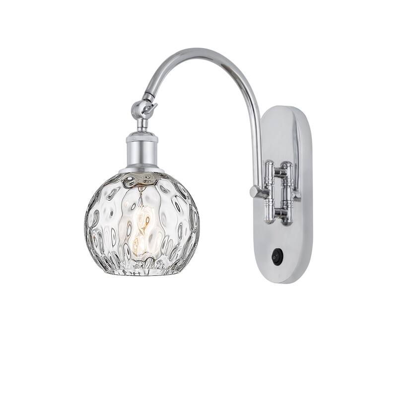 Innovations Lighting Ballston Athens Water Glass 6" - 1 Light 6" Sconce - Arm Swivels Side To Side - Clear Water Glass/Polished Chrome