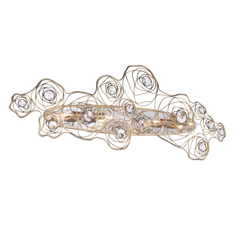 Varaluz Ethereal Rose Wall Sconce - Havana Gold Ombre/Polished Stainless Accents
