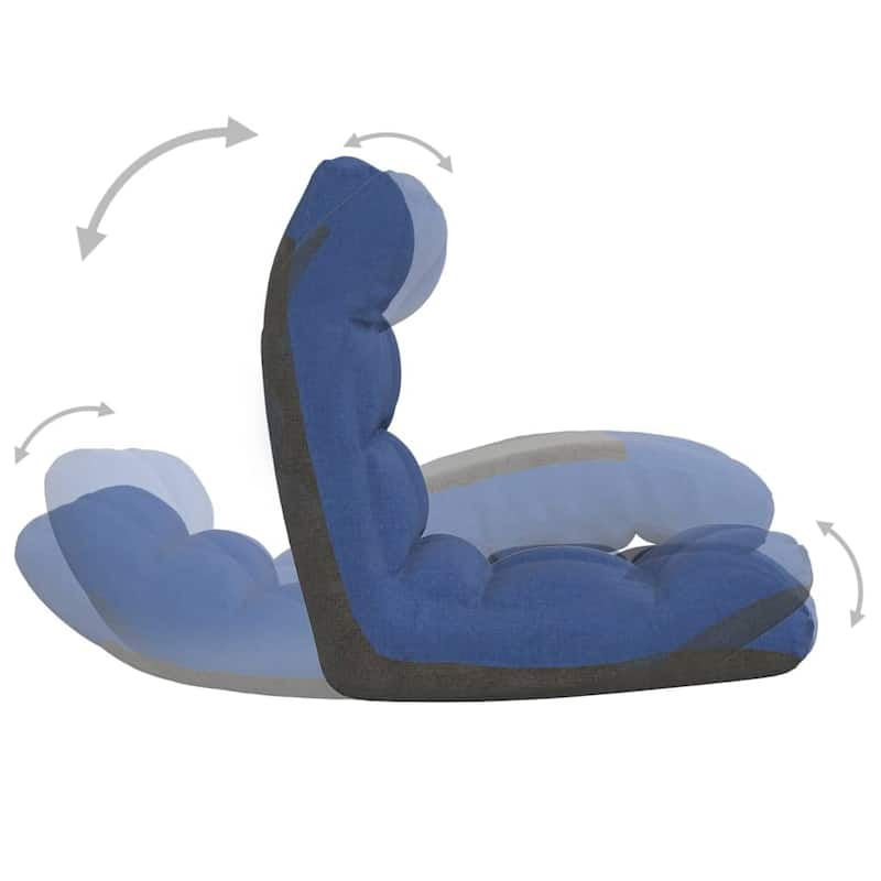 vidaXL Floor Chair Lounge Chair Chaise Lounge Folding Floor Lounger Fabric