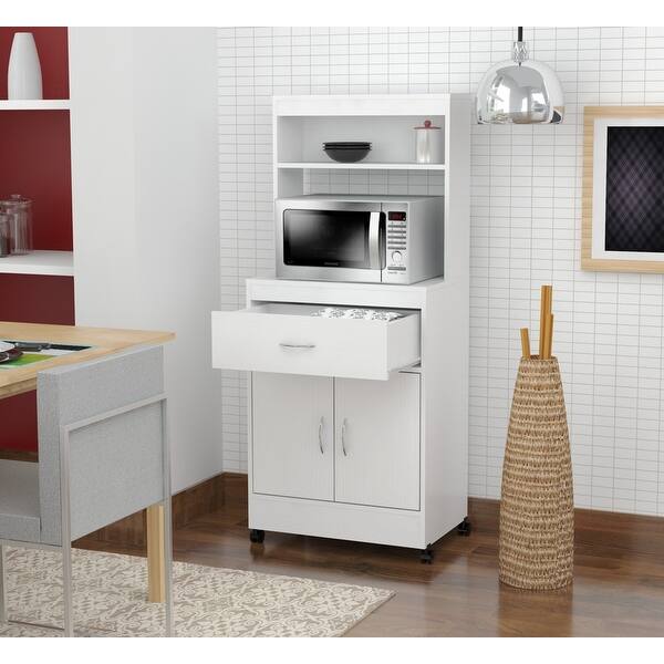 Shop Microwave Storage Cabinet Melamine Engineered Wood Free