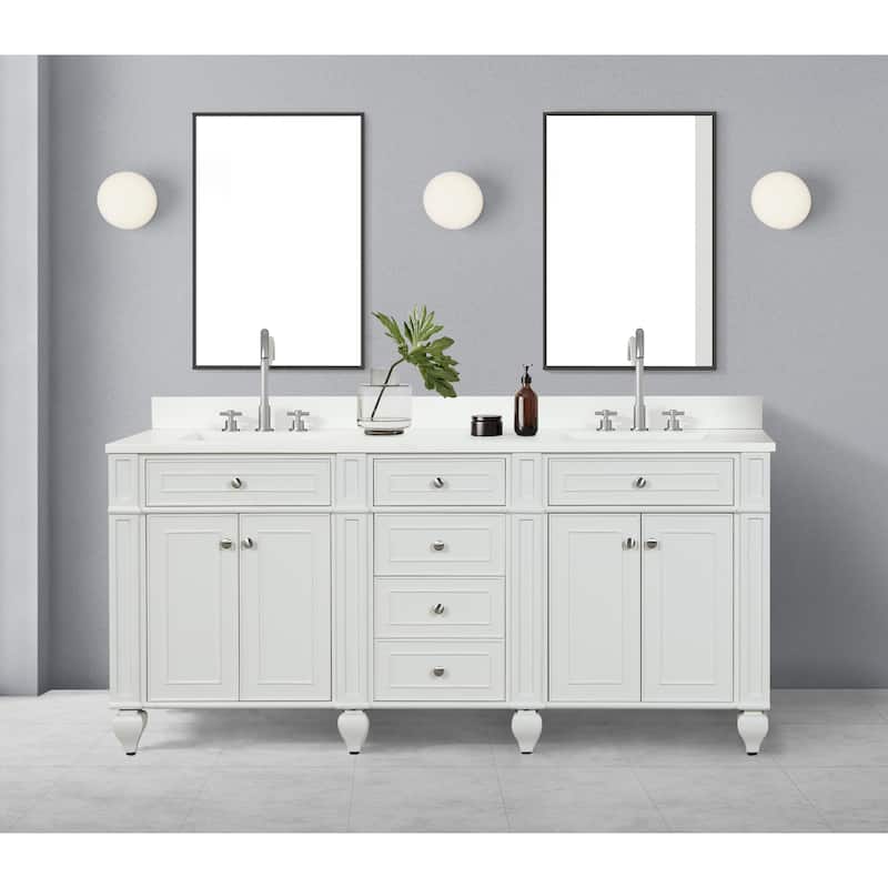 Winston 72" Double Vanity in White