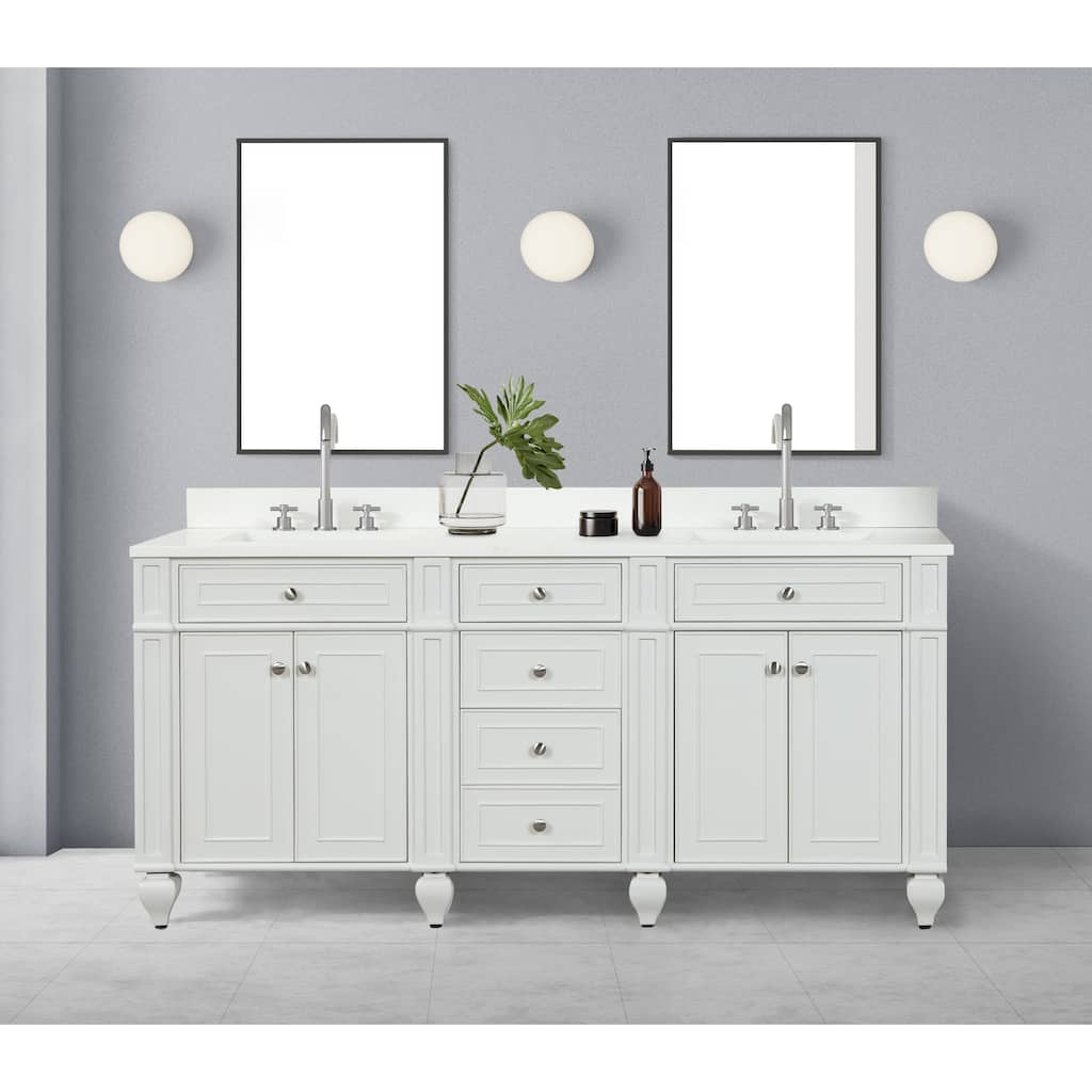 Winston 72" Double Vanity in White