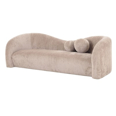 Divani Casa Calico Contemporary Beige Fabric 3-Seat Sofa