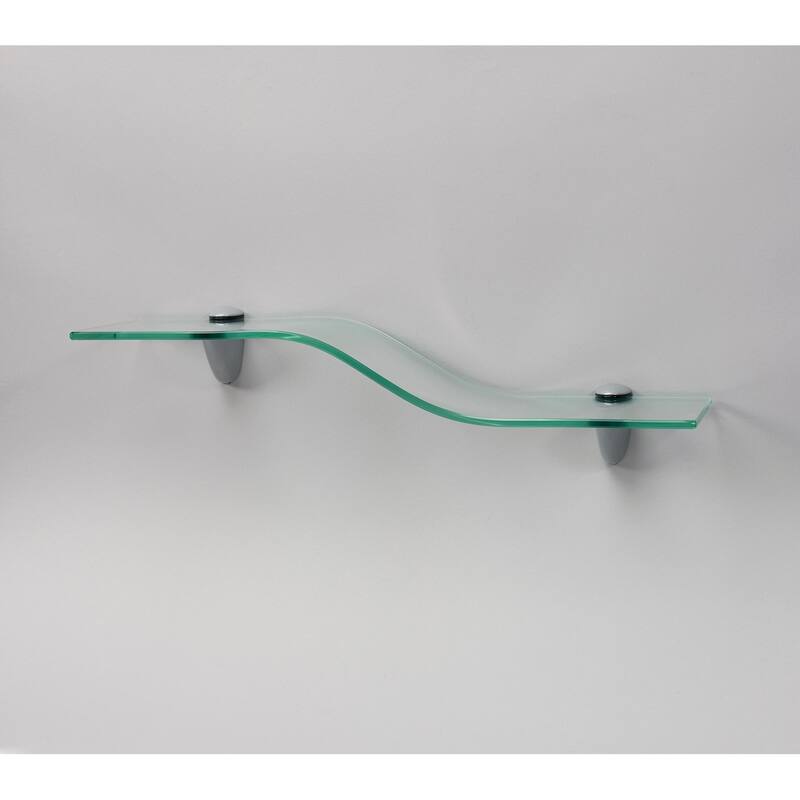 Wallscapes 6" x 18" Clear Mini Wave Shelf Kit